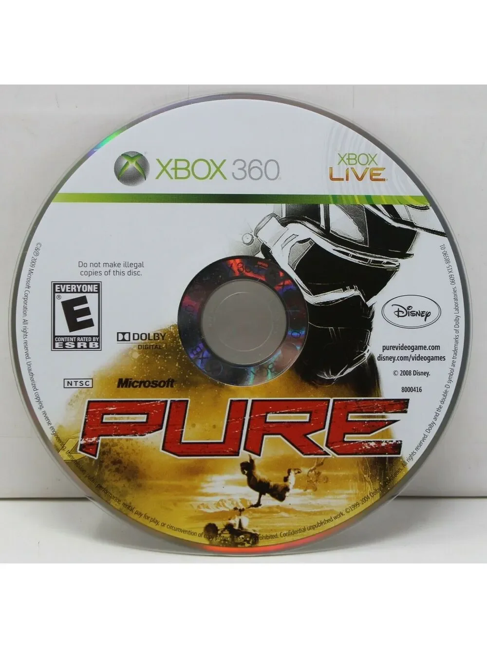 Pure (Microsoft Xbox 360, 2008) Disney Video Game Disc & Case Included